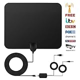 [Nueva versión 2018] Antena TV Interior, Antena de TV de Rango Amplificado...