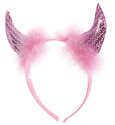 Preisvergleich Produktbild Haarreif Teufelshörner rosa