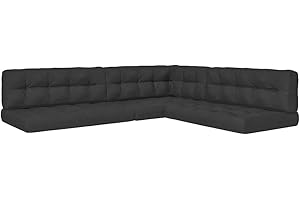 ‎VICCO Vicco Palettenkissen Set, Anthrazit, 7 Teile