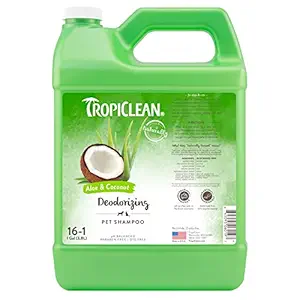 Tropiclean Deodorizing Aloe and Coconut Pet Shampoo, 1 Gall