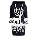 Produktbild Briskorry Christmas Pullover Damen Weihnachten Strickjacke Winterpullover Mode Frauen Weihnachtsmann Drucken Weihnachtspulli Sweatshirt Kleid Bluse