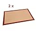 Produktbild Kerafactum 2 x Backmatte ersetzt Backpapier Silikonmatte Teigmatte dient als Backunterlage Dauerbackfolie BPA Free antihaftbeschichtet 30 x 40 cm