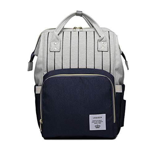 Preisvergleich Produktbild Kottca LEQUEEN Multifunktionale Wickeltasche Große Kapazität Rucksack für Mama Umstandswindelbeutel (BL)
