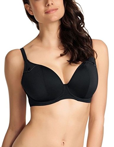 Freya Swim Womens Fever Underwired Plunge Bikini Top size 28FF in Black