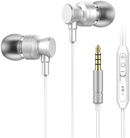 Earphones Ear style WITH microphone and Remote Stereo In Ear Headphones Bass Noise Isolating Earbuds High Definition Metal K Song Music Adjustable Volume , B