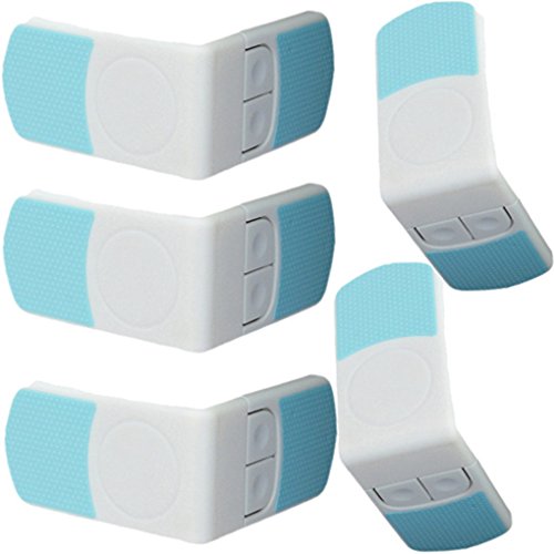 Happy Cherry Baby Safety Locks Proofing Tool for Locking Cabinet,Drawer,and Cupboard (5 Pack,Blue)