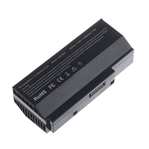 Vinteky® Hochleistung 5200mAh/ 8 Cell Battery für Asus G73J G73JH-BST7 Lamborghini VX7 VX7S Ersatz A42-G73 G73-52