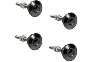 REFURBISHHOUSE 4X Pulsante Sgancio Rapido Cappuccio Auto Cofano Chiusura Un Scatto Blocco Paraurti Clip Nero