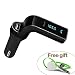 Produktbild Rugum L-Design Bluetooth FM Transmitter, KFZ Auto Radio Adapter mit USB Ladern und Mikrofon zur Übertragung, Freisprecheninrichtung Car-Kit für iOS- und Android-Geräte (Schwarz)
