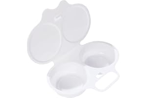 JINGAN Oeuf poché Micro-Ondes | Pocheuse à œufs pour -Ondes,Braconnier chaudière d'oeufs 2 capacités d'oeufs pour des Nouilles faciles à Utiliser et Nettoyer