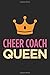 Produktbild Cheer coach queen: Blank lined novelty office humor themed notebook to write in: With a practical, versatile wide rule interior: Pink and orange cover