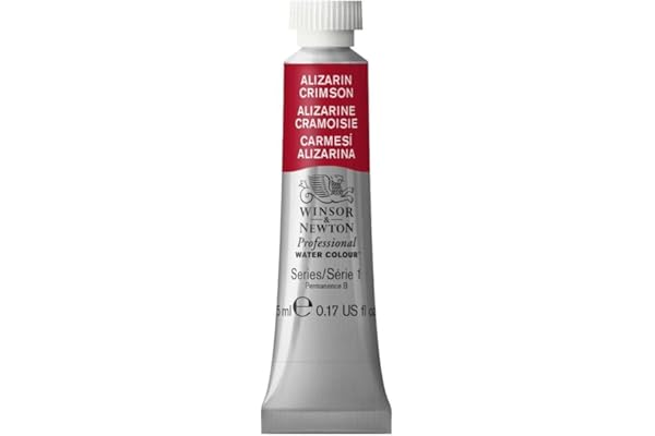 Winsor & Newton Aquarelle Professionnel - Peinture Aquarelle, Haute Luminosité, Résistante à la Lumière, Qualité Archive, Tube de 5 ML, Couleur Alizarine Cramoisie