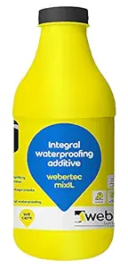 Webertec Mixil (Wine Red) - 1 L | Waterproofing additive for Cement Plaster | Saint Gobain Weber | 200 ml per 50 kg Cement Bag