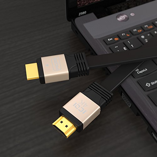 ICZI HDMI Kabel, ermöglicht 4k, 3D, HDR und High-Speed Ehernet, vergoldet, für UHD & Full-HD Fernseher und Monitore (1.5m, Gold) - 4