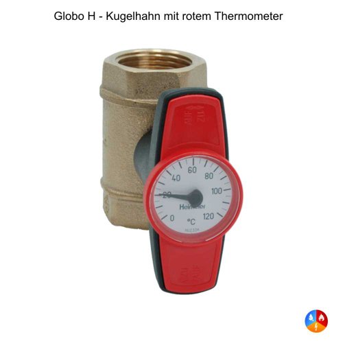 TA Heimeier Heizungs-Kugelhahn Globo H Innengewinde DN 25, 1 Zoll, 0600-04.000 - 2