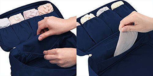 WOSON Multifunktional Unterwäsche BH Aufbewahrungstasche Wasserdichte Sockentasche Faltbare Bra Tasche Reisetasche Beutel (Dunkel Blau) - 2