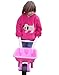 FHA18P CozyBear Pink Fleece Hoody Top with Playful Puppy - age 1 to 2 years