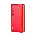 Produktbild elecfan Wallet iPhone XR PU Ledertasche, Vintage Brieftasche Herren iPhone XR 6.1 Zoll Hülle und Brieftasche mit Kredit Kartenfächer für iPhone XR 6.1 Zoll (iPhone XR,Rot)