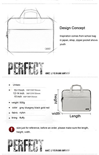 11 Zoll Laptop Tasche mit Schultergurt, Hülle Tasche Aktentasche für 11-11.6 Zoll Laptops / MacBook / Notebook - 7