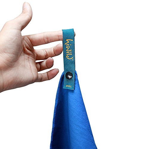 Mikrofaser Handtücher,HiWild leichtes, schnell trocknendes, saugfähiges Mikrofaser Handtuch für Reisen und Sport. Leichtes Tuch für den Strand, Fitnessraum, beim Camping, Schwimmen, Yoga (mit kostenlosem kleineren Handtuch) - 4