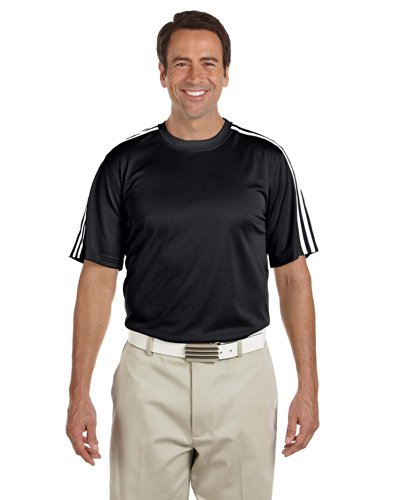 Preisvergleich Produktbild Adidas Golf Herren 3-Streifen Rundhalsausschnitt T-Shirt, Herren, Black / White / White