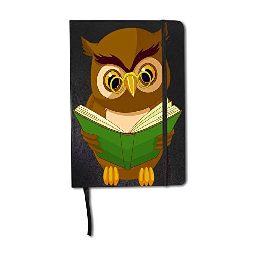 Go Hooked Classic Designer Notebook | Diary (A5 Size | 96 Pages) Reading Owl