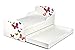 Children's Kids High Quality Wooden Bed by Leomark with Dresser Drawer Storage for Bedding and Mattress 140x70, Junior Toddler Cot with Butterfly Prints on Headboard