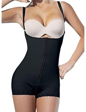 YIANNA Damen Body Shaping Bodysuit Miederslip Nahtlose Offene Büste Shapewear Bauch Weg Taillenformer