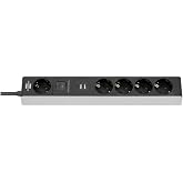 Brennenstuhl 4 +1 Soketli 2 USB li 1 Type-C Grişli 1,5 Metre Kablolu Priz