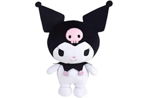 Jemini | Peluche Kuromi 40 cm | Cuscino morbido bianco e nero | Doudou Baby Lavabile | Licenza Ufficiale Sanrio | Giocattolo di Risveglio Kawaii Dalla Nascita | Idea Regalo Bambino Compleanno Natale |
