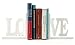 Produktbild Buchstütze "Love" aus Holz in weiß - Bücherstütze Buchhalterung Stütze für Bücher