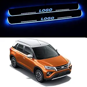 DS ENTERPRISE Door Acrylic Plates with Light For Toyota Urban Cruiser All Models - Set of 4PCS (Blue Color)