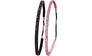 Ivybands&reg; | Anti-Rutsch Haarband | 2-er Pack | Double Pack III | Braun Glitzer, Fresco Glitzer | One Size | IVY133 IVY506