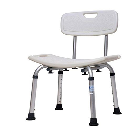 Preisvergleich Produktbild XYLUCKY Deluxe höhenverstellbares Aluminium mit Armlehnenwanne / rutschfestem Duschstuhl mit Rücken- und Duschkopfhalterung