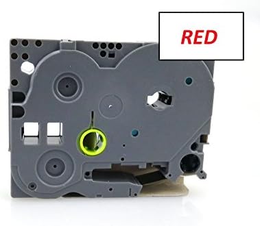 18mm Width Laminated Label Tape for Brother P-Touch PT-1000. RED ON White. 8m in Length. TZe-242. See Description for List of Compatible Printers. TZ-242