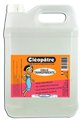 Cleopatre CT5L Colle synthétique transparente/Flacon de colle transparente 5 litre