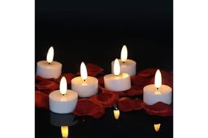 HONETEEK LED podgrzewacz bezpłomieniowe świece migoczące z timerem (6 godzin włączony i 18 godzin wyłączonych) na imprezę domową, festiwal, święta, cellekcja, ciepła biel, opakowanie 12 sztuk