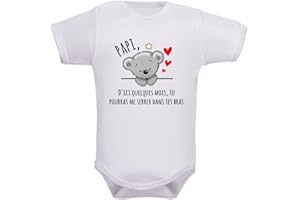 IDYLEA body bébé - annonce naissance - annonce grossesse - idée annonce grossesse - papa - papi - mamie - parrain - marraine - tonton - tatie