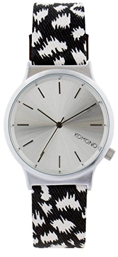 Komono Unisex Quarzuhr Armbanduhr Quarzuhrwerk mit Silber Zifferblatt Analog-Anzeige und-Lederband kom-w1836 Komono Unisex Quarzuhr Armbanduhr Quarzuhrwerk mit Silber Zifferblatt Analog-Anzeige und-Lederband kom-w1836