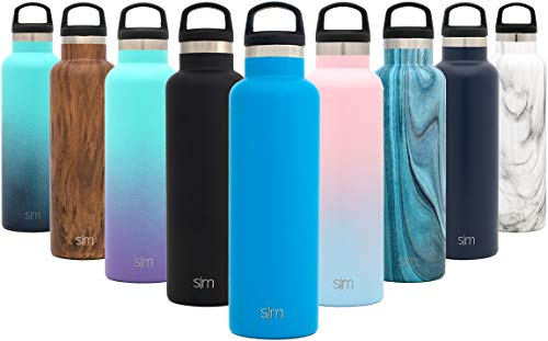Simple Modern 590mL (20oz) Wave Bottiglia Acqua in Acciaio Inox - Borraccia Termica Acqua Isolamento Sottovuoto 18/8 Inossidabile - Alluminio Borracce Termiche -Cielo