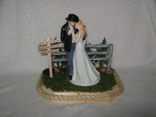 Western wedding Git N Hitched Sign Redneck cake topper by Designed by Regina
