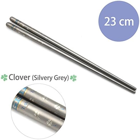 TiANN Titanium Chopsticks-Clover (Silvery Grey)
