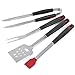 Produktbild Edelstahl BBQ-Werkzeugsatz, 4 Stück Hochleistungs-Grillgerät, professionelle Outdoor-Grill-Kit Kochen Zubehör mit Pinsel, Gabel, Spatel und Zange