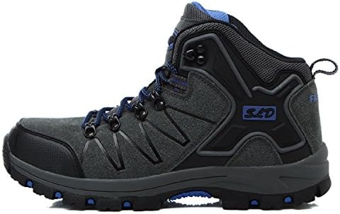 H-Mastery Unisex Adults Waterproof Trekking Walking Boots, Anti-skid Breathable Fishing Couple Shoes Outdoor&Sport Hiking Boots?EU 43?Grey?