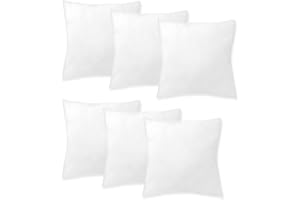 HOME MERCURY- Relleno de Cojines Pack2/4/6, Fibra Hueca Siliconada de Alta Recuperación, Antialérgico, Mullido, Indeformable, Mullido, Suave Adaptable a Todas Las Fundas. (40x40cm, Pack 6)