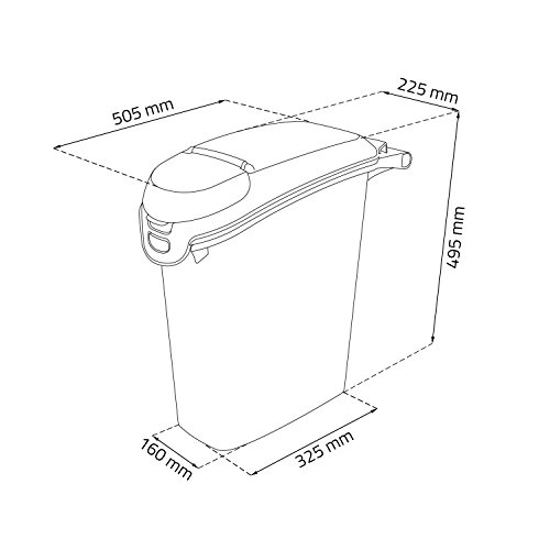 Curver Futtertonne 10KG /23L Hund Box Tonne Futtereimer Petlife Futter Container - 2