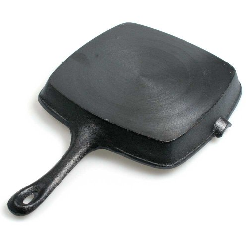 Big BBQ Grill- und Steakpfanne aus Gusseisen 22,5 cm eckig geriffelte Bratfläche - 2