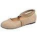Produktbild UFACE Damen Flache Kreuzband Damenschuhe Slip on Flache Runde Kappe Flache Schuhe Sandalen Lässig Bequeme Schuhe(Khaki,37 EU)