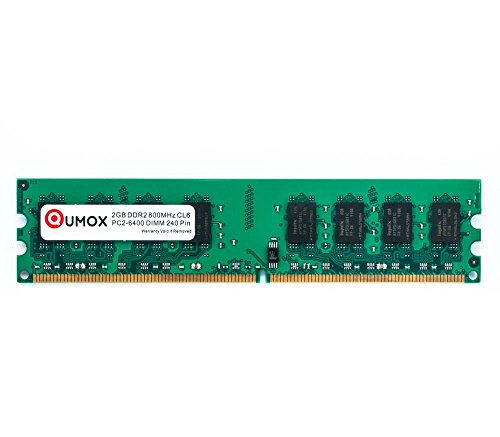QUMOX Memoria DIMM para computadora Desktop 4GB 2x 2GB  DDR2 800MHz PC2-6300 PC2-6400 DDR2 800  240 PIN 