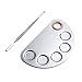 Your Choice Stainless Steel Semicircle 5-well Makeup Palette Spatula Pro Professional Makeup Nail-art Manicure Artist Tool for Blending Cosmetic Pigment Foundation Shades